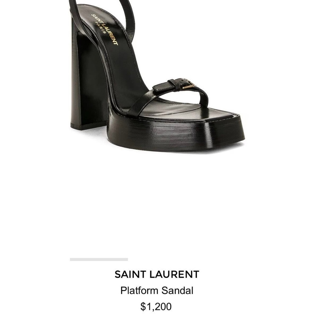 Saint Laurent Black Platform Heels
